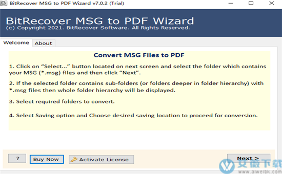 BitRecover MSG to PDF Wizard(MSG转PDF工具)中文破解版