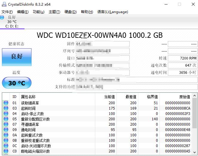 CrystalDiskInfo硬盘检测工具绿色中文版