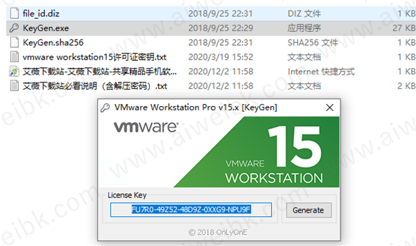 vmwareworkstation15许可证密钥永久激活版