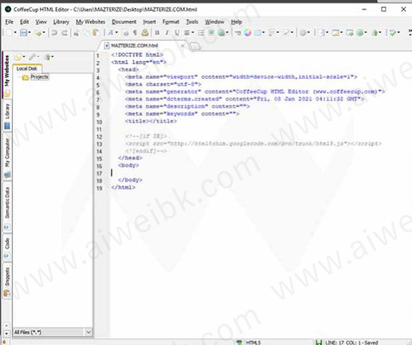CoffeeCup HTML Editor(HTML编辑器) v 17.0破解版